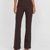 Beatrice | High-Waist Flared Wide-Leg Jersey Trousers with Front Seam