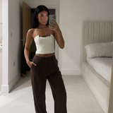 Florence | High-Waisted Wide-Leg Pleated Trousers