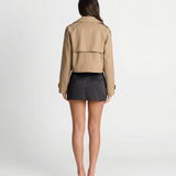 Valentina | Cropped Double-Breasted Trench Coat