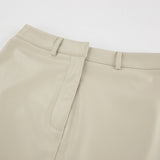 Violet | Maxi Skirt in Leather-Look Finish