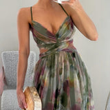 Maisie | Floral Maxi Gown with Adjustable Straps