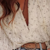 Elira | Floral V-Neck Blouse with Elegant Fit
