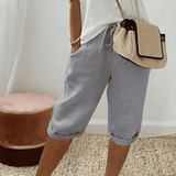 Torvain | Knee-Length Harem Shorts in Cotton Blend