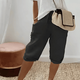 Torvain | Knee-Length Harem Shorts in Cotton Blend