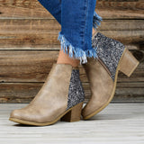 Aisling | Sparkling ankle boots with chunky heel elegance