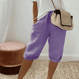 Torvain | Knee-Length Harem Shorts in Cotton Blend