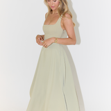 Anastasia | Square Neck Elegant Midi Dress
