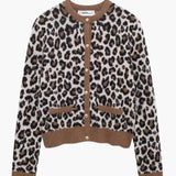 Freya | Leopard Print Knit Cardigan