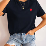 Nanna | Heart Detail T-shirt For Women