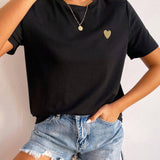 Nanna | Heart Detail T-shirt For Women