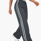 Bonnie | Women's wide-leg trousers with sporty side stripes