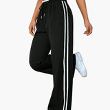 Bonnie | Women's wide-leg trousers with sporty side stripes