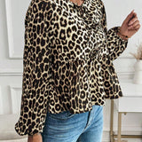 Annabelle | Leopard Print Blouse with Bow Detail