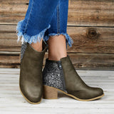 Aisling | Sparkling ankle boots with chunky heel elegance