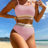 Mirella | High-Waisted Textured Bikini Set