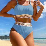 Mirella | High-Waisted Textured Bikini Set