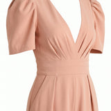 Phoebe | Elegant Puff Sleeve Jumpsuit with Wide Leg Design