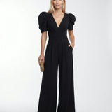 Phoebe | Elegant Puff Sleeve Jumpsuit with Wide Leg Design