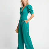 Phoebe | Elegant Puff Sleeve Jumpsuit with Wide Leg Design