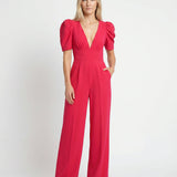 Phoebe | Elegant Puff Sleeve Jumpsuit with Wide Leg Design