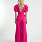 Phoebe | Elegant Puff Sleeve Jumpsuit with Wide Leg Design