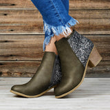 Aisling | Sparkling ankle boots with chunky heel elegance