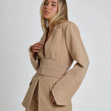 Freya | Belted Tailored Blazer – Elegant Structured Design