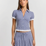Esme | Gingham Fitted Mini Skirt Co-Ord Set