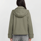 Elowen | Women’s Cropped Windbreaker Jacket with Hood