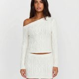 Rosalie | One-Shoulder Cable Knit Co-ord Set