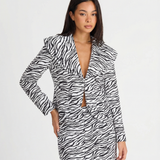 Arabella | Satin Zebra Print Blazer Co-Ord Set