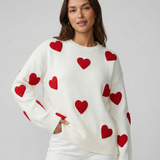 Grace | Women's Casual Sweater with Heart Design