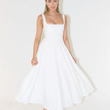 Anastasia | Square Neck Elegant Midi Dress