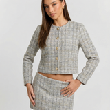 Phoebe | Tweed Knit Jacket and Skirt Co-Ord Set
