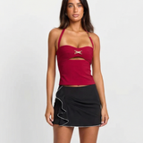 Mira | Black Tailored Shorts Ruffle Detail High Waisted Fitted
