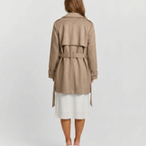 Seraphina | Cropped Double-Breasted Trench Coat