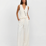 Arabella | Coordinated Tailored Vest and Wide-Leg Trouser Set