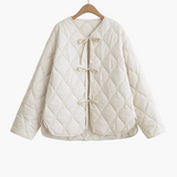 Rosalie | Women's Quilted Jacket with Front Bow Details