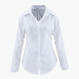 Ilaria | White Oversized Shirt with Defined Waist and Classic Collar