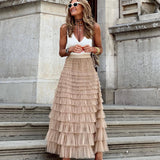 Greer | A-Line Lightweight Tulle Maxi Skirt