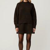 Theo | Knitted Two-Piece Set with Relaxed Sweater and Mini Skirt