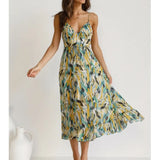 Florence | Elegant Colourful Midi Summer Dress