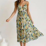 Florence | Elegant Colourful Midi Summer Dress