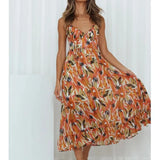 Florence | Elegant Colourful Midi Summer Dress