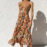 Florence | Elegant Colourful Midi Summer Dress