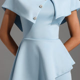 Rosalie | Chic Baby Blue Midi Dress