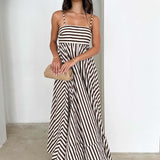 Julia | Striped maxi evening dress for women