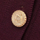 Eleanor | Button-Up Knit Cardigan with Gold Button Details