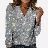 Florence | Women's V-Neck Sequin Jumper