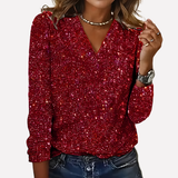 Florence | Women's V-Neck Sequin Jumper